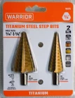 Warrior 2 Piece Titanium Nitride Coated High Speed Steel Step Drill Bits New. Price: $19.69.