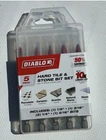Diablo Tools, Pc Tile Stone Carbide Tipped Bit Set (4-PIECE), Size (sae) New. Price: $24.99.