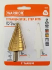 Warrior Titanium Step Drill Bit #96275 1/4 To 3/8 Open. Price: $6.99.
