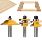 Exqutoo 3PCS 1/2" Shank Router Bit Set, Raised Panel Cabinet Door Making New. Price: $64.99.