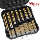 99X Drill Set 1/16"-3/8" Hss Titanium Multi Twist Metal Tools Us New. Price: $12.79.
