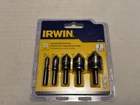 New Irwin Tools High Speed Black Oxide Countersink Drill Bit 5PC Set #1877791. Price: $24.00.