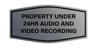 Signs Bylita Fancy Property Under 24HR Audio/video Recording Brushed New. Price: $79.01.