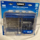 Hart Impact Drill & Bit Set 60-PIECE For And Driver New. Price: $22.50.