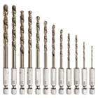 12PACK Cobalt Set Sizes M35 Twist Drills For Metal Hex Shank New. Price: $17.48.