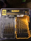 New Sealeddewalt 18PC Titanium Nitride Coated Drill Bit Set W/tough Case #DW1367. Price: $25.00.