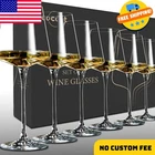 Wine Of 6,CRYSTAL White Glasses,red Set, New. Price: $59.49.
