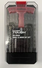 Hyper Tough 50-PIECE Drill Bit And Driver Set In Plastic Case Open. Price: $12.00.