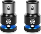 2PCS Impact Bit Holders 1/4 Inch Square Drive To Hex Socket Adapter For New. Price: $13.29.