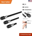 Versatile 1/4 Inch Hex Shank Magnetic Extension Chuck Adapter Set - 3 Pcs New. Price: $11.89.