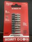 New!! 9PC Milwaukee Shockwave Impact Duty Security Screw Driver Bits 48-32-4620. Price: $19.90.