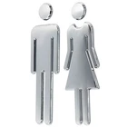 Rjwkaz Acrylic Adhesive Backed And Women's Bathroom 7 8 Inch, Silver New. Price: $12.29.