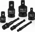 Horusdy 7PC Power Drill Impact Sockets Adapter Set 1/4" 3/8" 1/2" Driver Reducer New. Price: $9.99.
