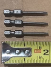 Lot Of 3 Apex 49-TX-09 Torx Power Drive Bits T9, 1/4" Hex Open. Price: $17.99.
