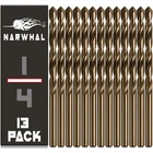 Narwhal 1/4" Drill Bits (M35 Cobalt - 13 Pack) Inch Length For New. Price: $30.75.
