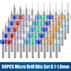 50PCS Mini Carbide Micro Drill Bit Set 0.1-10MM For Pcb Cnc Print Circuit Board New. Price: $12.81.