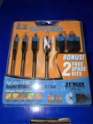 Spyder Stinger 8 Pc. Assorted 6-IN Woodboring Spade Drill Bit Set 1/4 Drive New. Price: $12.21.