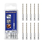 10PCS 1/8 Inch M35 Cobalt Hex Shank Drill Bits For Metal And Hard Steel New. Price: $35.05.