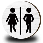 Jetec Wooden Bathroom Sign Unisex Restroom Rustic Men's And 7.9 Inches, White New. Price: $11.75.