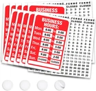 Open Signs Kit - 10 Pack Business Hours For Glass Door/window Red & White New. Price: $75.99.