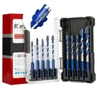 Carbide Drill Bits 10-PIECE Set 5/32" 1/2" Cross-tip For Tile, Concrete, Brick New. Price: $32.26.