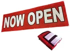 4LESS 3X10 Ft Now Open Banner Vinyl Alternative Store Sign (red) Fabric'). Price: $50.67.
