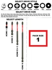 Milwaukee Shockwave Impact Driver Bit -all Sizes- Ph Torx Sq Hex Pz Sl Ecx Hl New. Price: $6.49.