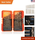 Cobalt Drill Set 31PCS 1/16"-1/2", M35 High Speed Steel Metal Job New. Price: $94.99.
