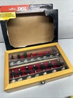 Skil Piece 1/4" Collet Router Bit Set 91015 W/ Wooden Case New. Price: $29.99.