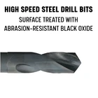 High Speed Steel Drill Bit, 36.00MM, 1/2" Shank, Black Oxide New. Price: $191.05.