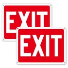 (2 Pack) Exit Signs, Aluminum With Red Background, For Do... New. Price: $14.35.
