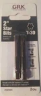 Grk CARD30-2 T-30 2-INCH, Bits Per Card, Black (peg G-1) New. Price: $8.99.