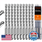 Keewaki 10 Pack 5/16" X Sds Plus Rotary Hammer Drill Bits Set, Cross Carbide New. Price: $39.93.