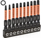 Professional 10 Pack 8 Point Torx Star & Double Square Bit Set Premium S2 New. Price: $10.99.
