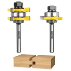 Exqutoo 2 Pieces 3 Teeth Shape Tongue And Groove Router Bit Set 1/4 Inch Sh... New. Price: $27.53.