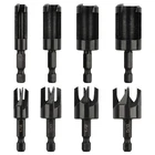 Rocaris 8 Pack Wood Plug Cutter Drill Bit Set, Straight And 1/4 Inch, Black New. Price: $24.17.