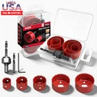 8PCS Hole Saw Kit 1" To 2-1/8"(25-54MM) Set In Case With 1PC Mandrels, New. Price: $13.40.