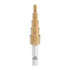 Uxcell Step Drill Bit Hss 4241 4MM To 5 Sizes Titanium 4-12MM, Golden New. Price: $13.99.