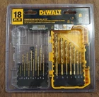 (RI4) Dewalt 18PC Titanium Nitride Coated Drill Bit Set W/tough Case #DW1367 New. Price: $19.99.