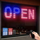Led Open Sign 30"X10" Us Flag With Remote, 12 Scene Modes, Light Dimmable New. Price: $81.89.