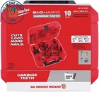 Milwaukee 49-56-9290 10-PIECE Big Hawg Hole Saw Kit With Carbide Teeth New. Price: $149.25.