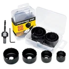 6PCS Hole Saw Kit 1-1/4" To 2-1/8"(32-54MM) Set In Case With Mandrels New. Price: $18.99.
