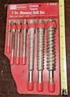 Craftsman Pc Carbide Tipped Masonry Drill Bit Set 967347 Made In Usa Nos Open. Price: $29.99.