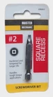 Master Mechanic 696663#2 Square Recess Screwdriver Bit, 2" New. Price: $6.99.
