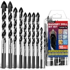 Dcwecher 10-PCS Masonry Concrete Drill Set, Heavy-duty Fo New. Price: $14.50.