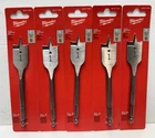 Milwaukee 1" Flat Boring Spade 48-27-1001 Lot Of 5 Bits 1/4 Hex Shank 6 New. Price: $27.95.