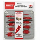 New Diablo 10-PIECE High-speed Steel Spade Bit Set (model DSP2940-S10) #0636. Price: $29.99.