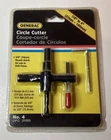 New General Circle Cutter 7/8 To 4 W/ 3/8 Round Shank- No. Upc 21003. Price: $12.95.