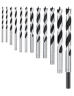 Brad Point Drill Bit Set 12PCS (1/8" - 1/2"), Wood With Double Flu New. Price: $30.19.