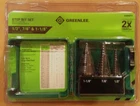 Greenlee GSBSET3 Step Bit Of New 1/2" 7/8" & 1-1/8" Factory Sealed. Price: $100.00.